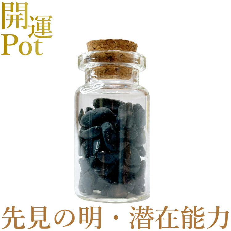 【オブシディアン】 星屑ミニポット 【本質 未来を見通す力 潜在能力の開放】 天然石 パワーストーン 開運 アイテム 浄化 厄除け お守り 飾り インテリア さざれ石 小瓶 送料無料 ポスト投函