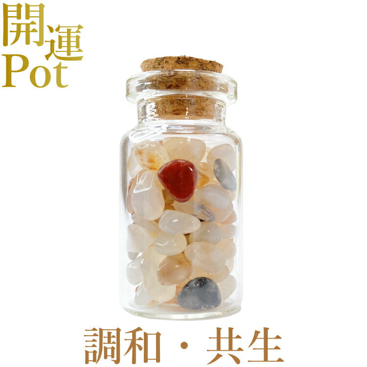 【ホワイトアゲート】 星屑ミニポット 【健康 長寿 富 調和 共生】 天然石 パワーストーン 開運 アイテム 浄化 厄除け お守り 飾り インテリア さざれ石 小瓶 送料無料 ポスト投函